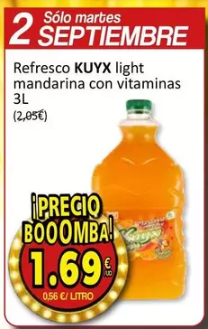 Kuyx - Refresco Light Mandarina Con Vitaminas