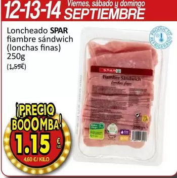 Spar - Loncheado Fiambre Sandwich
