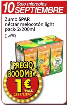 Spar - Zumo Nectar Melocoton Light