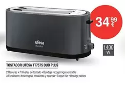 Ufesa - Tostador TT7575 DUO PLUS
