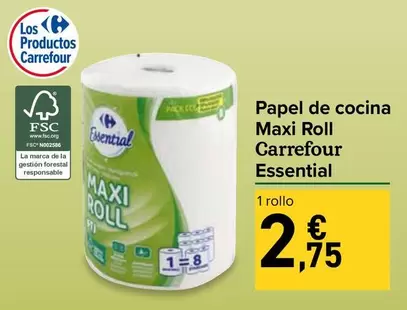 Carrefour Essential - Papel De Cocina Maxi Roll 