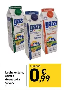 Gaza - Leche Entera, Semi O Desnatada