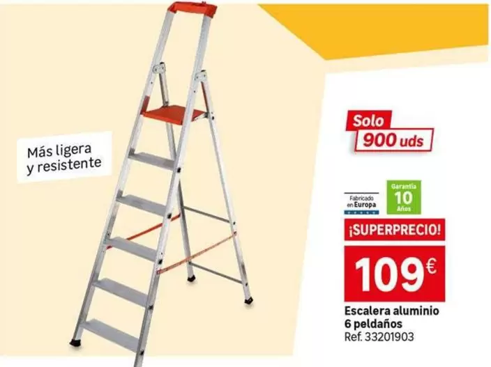 Escalera Aluminio 6 Pedaños