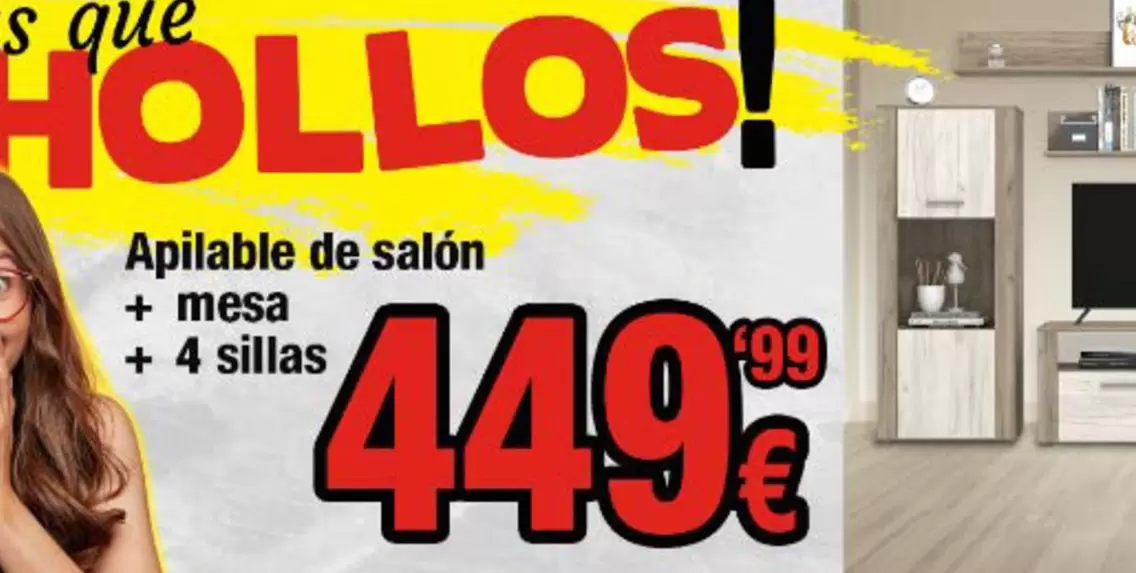 Apilable De Salon + Mesa + 4 Sillas