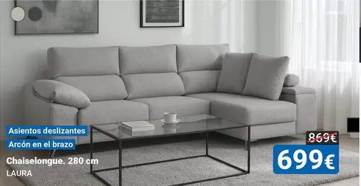 Chaiselongue 280 Cm Laura