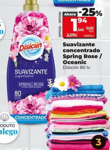 Disiclin - Suavizante Concentrado Spring Rose / Oceanic