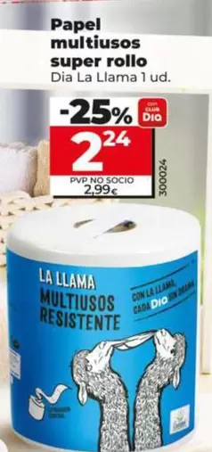 Dia La Llama - Papel Multiusos Super Rollo 1 Ud.