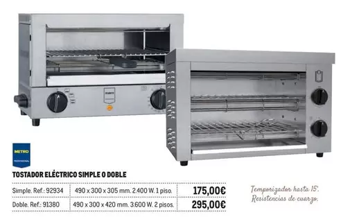 makro - Tostador Eléctrico Simple O Doble