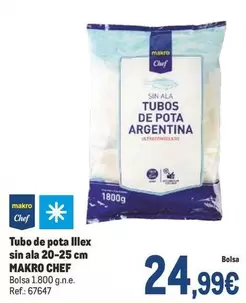 makro - Chef Tubo De Pota Lllex Sin Ala 20-25 Cm
