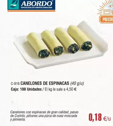 abordo - Canelones De Espinacas