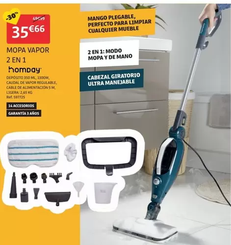 Homday - Mopa Vapor 2 En 1