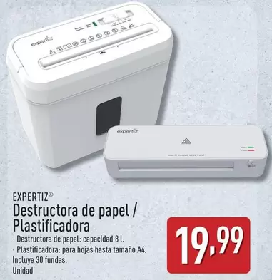 Expertiz - Destructora De Papel/ Plastificadora