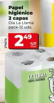 Dia La Llama - Papel Higiénico 2 Capas Pack-12 Uds.