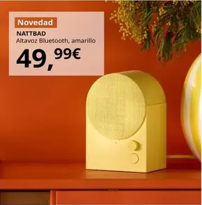 Nattbad - Altavoz Bluetooth, Amarillo