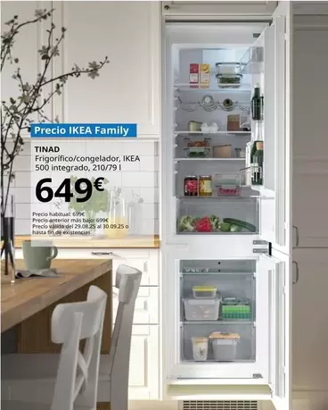 Tinad - Frigorífico/congelador, Ikea 500 Integrado