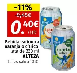 Alteza - Bebida Isotónica Naranja O Citrico