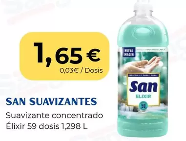 San - Suavizante Concentrado Elixir 59 Dosis