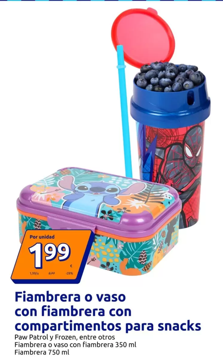 Fiambrera O Vaso Con Fiambrera Con Compartimentos Para Snacks
