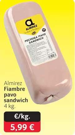 Almirez - Fiambre Pavo Sandwich