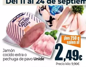 Unide - Jamón Cocido Extra O Pechuga De Pavo