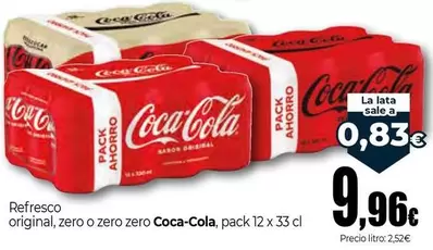 Coca-Cola - Refresco Original, Zero O Zero Zero