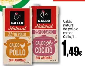 Gallo - Caldo Natural De Pollo O Cocido