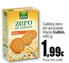 Gullón - Galleta Zero Sin Azucares Maria