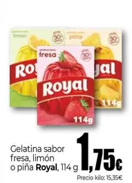 Royal - Gelatina Sabor Fresa/ Limon O Pina
