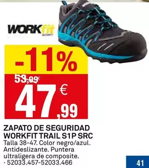 Zapato De Seguridad Workfit Trail S1P SRC
