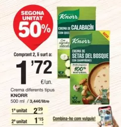 Knorr - Crema Diferents Tipus