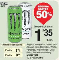 Energy - Beguda Energetica Green Zero, Absolut Zero, Hamilton, White, Paradise, Watermelon, Ultra Gold, Rosa O Strawberry