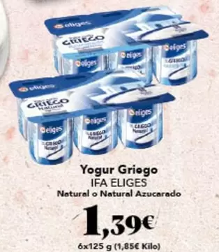 Ifa Eliges - Yogur Griego Natural O Natural Azucarado
