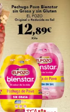elpozo - Pechuga Pavo Bienstar Sin Grasa Y Sin Gluten