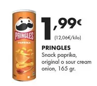 Pringles - Snack Paprika, Original O Sour Cream Onion