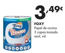 Foxy - Papel De Cocina 3 Capas Tornado Azul