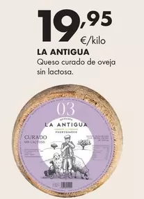 La Antigua - Queso Curado De Oveja Sin Lactosa