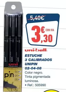 Uni-Ball - Estuche 3 Calibrados Unipin