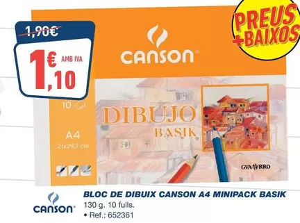 Canson - Bloc De Dibuix A4 Minipack Basik