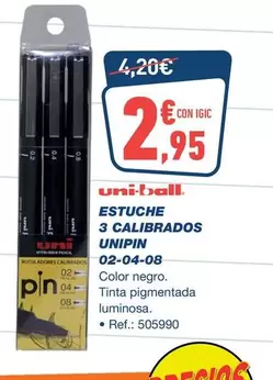 Uni-Ball - Estuche 3 Calibrados Unipin 02-04-08