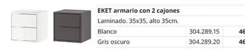 Blanco - Eket Armario Con 2 Cajones