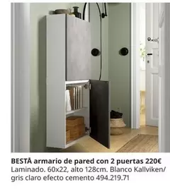 Blanco - Bestà Armario De Pared Con 2 Puertas