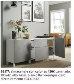 Blanco - Bestà Almacenaje Con Cajones