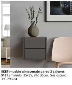 51 - Eket Mueble Almacenaje Pared 2 Cajones