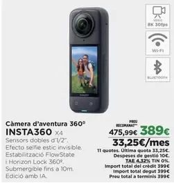 Insta360 - Camera D'aventura 360o