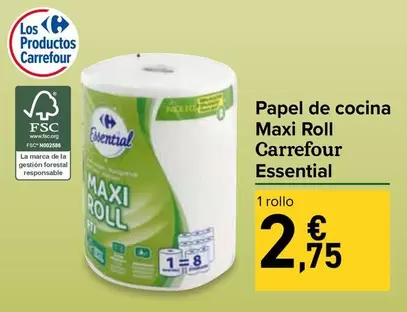 Carrefour - Papel De Cocina Maxi Roll Essential