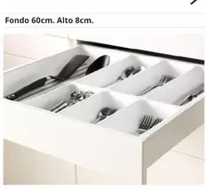 Fondo 60cm. Alto 8cm.