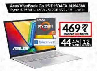 Asus - VivoBook Go 15 E1504fa-nj643w 