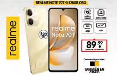Realme - Note 70t 4/128gb Oro