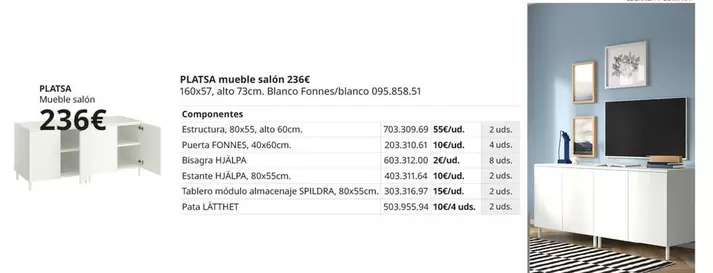 Blanco - Platsa Mueble Salon