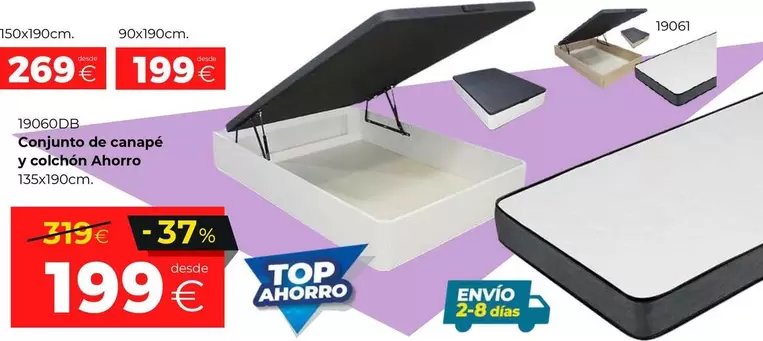 Conjunto De Canape Y Colchon Ahorro